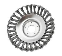 Brosse de désherbage professionnelle en acier inoxydable - 15,24 cm - Lame rotative en fil d'acier avec double couche galvanisée - Brosse de désherbage robuste pour le jardin et les chemins pavés