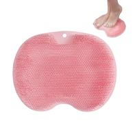 Brosse de dos et de pied pour douche, brosse en silicone avec ventouses antidérapantes, nettoie, masse vos pieds sans se pencher, circulation des pieds, soulage les pieds fatigués pour exfoliation