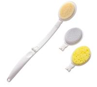 Brosse de douche à long manche de 50 cm avec poils doux idéale pour les hommes et les femmes.