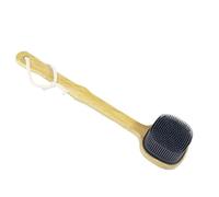 Brosse de douche à poils longs détachables, 2 pièces, brosse for épurateur dos, outil nettoyage Massage corporel exfoliant for la peau sèche et pour Hommes et Femmes(Black)