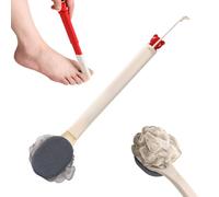 Brosse De Douche Avec Long Manche Éponge Double Face Nettoyante Corps Et | Brosse De Dos Pour Douche À Long Manche Outil Exfoliant Pour Le Corps Les Jambes Hommes Femmes Salle De Bain Maison A