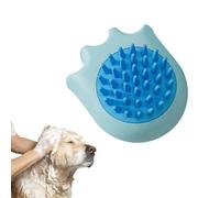 Brosse de douche, de bain, de shampoing, 2 en 1, de massage, pour chien, rechargeable, avec gel douche, convient pour chats et chiens, massage apaisant, bleu