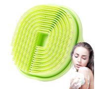Brosse de douche en silicone | Brosse de corps antidérapante en silicone | Fournitures de nettoyage de massage ergonomique, brosse à poils doux pour se détendre, masser, nettoyer le corps