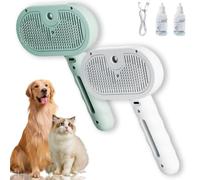 Brosse de douche Fresh Fur - Solution de bain - 3 en 1 - Peigne d'épilation pour animaux de compagnie - Pour la perte de poils et le toilettage des chiens et des chats à poils longs et courts - Bouton