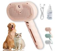 Brosse de douche Fresh Fur - Solution de bain - 3 en 1 - Spray d'épilation pour animaux de compagnie - Pour la perte de poils et le toilettage des chiens et des chats à poils longs et courts - Bouton