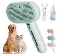 Brosse de douche Fresh Fur - Solution de bain - 3 en 1 - Spray d'épilation pour animaux de compagnie - Pour la perte de poils et le toilettage des chiens et des chats à poils longs et courts - Bouton