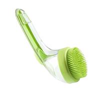 Brosse de Douche pour Chien,Brosse de Bain Canine - Poils et Silicone Nettoyage et Massage Manche Ergonomique Intérieur Extérieur Douche Spa Chien Chat Cheval