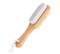 Brosse de douche pour les pieds - Râpe ergonomique et douce des deux côtés avec boucle de suspension - Exfoliation efficace pour les talons fissurés - Traitement spa pour les pieds pour peaux sèches