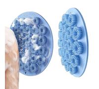 Brosse de douche - Tapis de bain 2 pièces pour la douche - Tapis de douche pour massage des pieds et du dos - Pour massage des pieds, nettoyage de la peau et soins corporels dans la salle de bain