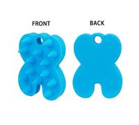 Brosse De Énergie Du Cuir Oral Elu En Silicone,Peigne Pour Racine Des Cheveux,Démangeaisons,Nettoyage Fleuri Du Cuir Oral Elu,Brosse De Bain Pour Le Corps - Type Blue Ttxts