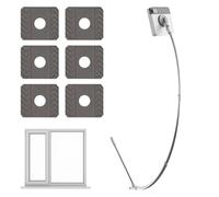 Brosse de fenêtre à long manche - Lave-glace domestique, outil de nettoyage de raclette, brosse avec extensible, nettoyant pour vitres multi-surfaces avec poignée et