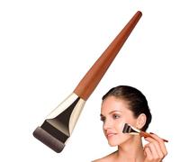 Brosse De Fondation Plate - Parfait Pour Mélanger Le Maquillage Liquide | Brosses De Maquillage Inclinées À Fond Plat | Outil De Maquillage De La Face En Bois | Brosse De Contour Professionnel Pour Li