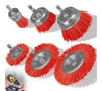 Brosse de Forage 6 pièces, Brosse de Forage en Nylon, élimination Efficace de la Rouille, élimination des Taches, Polissage, Nettoyage et Polissage, adaptée au Bricolage et à la réparation à Domicile