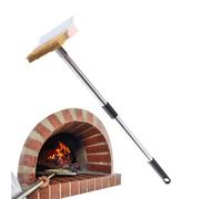 Brosse de four à pizza avec raclette antidérapante longue manche lavable | Outil de nettoyage de barbecue Poignée antidérapante pour la cuisine, l'arrière-cour, le barbecue, le camping