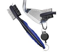 Brosse de golf et nettoyeur de rainures, nettoyeur de rainures de golf robuste avec fermeture éclair rétractable, accessoires de sport pour la pratique de l'entretien, les leçons de voyage, les