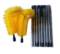 Brosse de gouttière multi-sections avec portée réglable pour un nettoyage complet du toit (B)