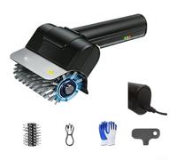 Brosse de gril électrique sans fil en acier inoxydable avec batterie de 2000 mAh - Rotation haute vitesse de 1100 tr/min - Charge de type C pour grilles de barbecue (A)