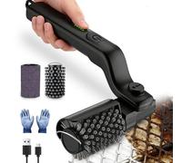 Brosse de gril rotative électrique, nettoyeur de gril de barbecue sans fil avec contrôle de puissance à 3 vitesses, tête de brosse en acier inoxydable, durée de fonctionnement prolongée de 90 minutes