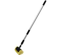 Brosse de lavage auto Camp4 avec brosse ronde et manche réglable 1,15 - 1,8m