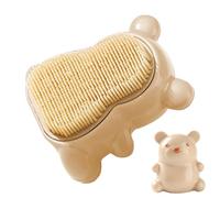 Brosse de lavage des mains - Brosse à récurer de 8,2 x 7,4 cm avec manche ergonomique | ABS ABS + PE NIPA en forme d'ours | Outil de soin des | Poils en cuir pour les mains et le nettoyage