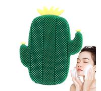 Brosse de lavage en silicone pour le visage avec design doux, brosse pour le visage en forme de cactus de dessin animé pour un nettoyage doux, gommage en silicone avec prise en main facile, outil de