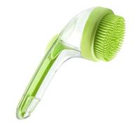 Brosse de lavage pour chien avec distributeur de savon, brosse à shampoing pour chien avec trou suspension, outil bain humide et sec anti-rayures pour chiens, chats et plus encore