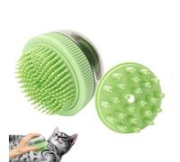 Brosse de lavage pour chien - Peigne à poils souples en silicone en forme de vaisseau spatial - Outil de toilettage avec grand trou de remplissage pour chiens chiots chats chatons