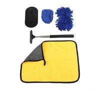 Brosse de lavage rétractable et rotative pour pare-brise de voiture avec manche extensible de 27 à 101 cm, housses en microfibre et chenille, pour voitures, camions, SUV