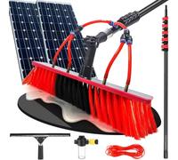 Brosse de Lavage Télescopique 10m en Fibre de Carbone avec Raclette, Léger