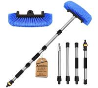 Brosse de lavage télescopique avec raccord d'eau | 180 cm Brosse de lavage pour voiture avec manche télescopique | Brosse de nettoyage douce pour voiture pour caravane, camping-car, camion, voiture