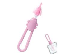 Brosse de lave-linge pour bébé en silicone - pinceau de sucette, mamelon en silicone et nettoyeur de bouteille | Bride de nettoyage à longue poignée, épurateur flexible doux, trousse à outils de lavag