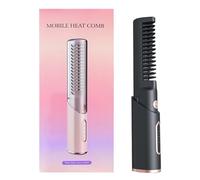 Brosse De Lisseur De Cheveux Sans Fil - Peigne Rechargeable USB, Fer À Fer | Mini De Cheveux Anti-calde Mini Lisseur, Pinceau De Curling Portable Pour Le Voyage, Retouche, Outil De Coiffure Compacte P
