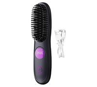 Brosse de lisseur portable - 3 peigne de cheveux sans fil de température pour coiffure, chauffage sûr avec des poils lisses, outil chaud pour femmes, hommes, les vacances, 8,11x1,77x1,57 pouce