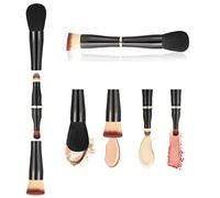 Brosse de maquillage 4 en 1 Brosse de maquillage à double extrémité pour fond de teint, correcteur, poudre