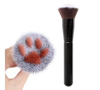 Brosse de maquillage de patte de chat doux - poudre moelleuse et brosse à jougts | Adorable Cat Claw Cosmetic Brush pour les filles, brosse faciale en fibre lisse pour régler la poudre, la couleur des