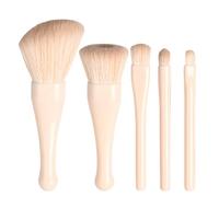 Brosse de maquillage, ensemble de brosses de maquillage de voyage, outils cosmétiques portables, portables et légers, poils solides à nettoyer, 11,5x9x6,5 cm pour les correctifs à blus