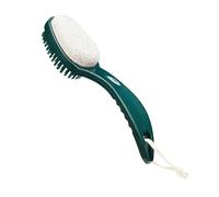 Brosse de massage 2 en 1 en pierre ponce avec poignée, brosse exfoliante pour les pieds et les peaux mortes, outil de soins des pieds (vert)