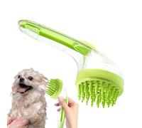 Brosse de massage avec distributeur de shampooing pour chien - Set de douche avec poils en silicone réutilisables pour chats chiots et petits animaux
