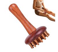 Brosse de Massage des Méridiens Poignée En Bois Vingt-Huit Dents Portable