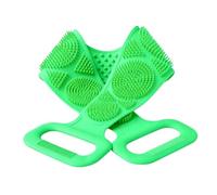 Brosse de massage dorsal en silicone, brosse exfoliante double face pour le dos, poils doux, points de massage, anneau de prise en main ergonomique, facile à nettoyer