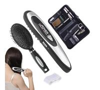 Brosse de massage du cheveu - Brosse à cheveux pour la croissance des cheveux - Scrubber vibrant avec piles à piles - Masseur de tête portable pour les voyages