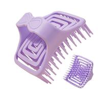 Brosse de massage du cuir chevelu - 9 x 7 x 7 cm, bleu creux, outil de douche, brosse de bain, peigne de nettoyage | Stimulateur de tête de shampooing creux, masseur anti-démangeaisons pour les
