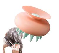 Brosse de massage du cuir chevelu - Brosse de massage en silicone pour le cuir chevelu - Brosse de massage pour le cuir chevelu - Masseur de tête avec grande ventouse - Rangement facile - Brosse