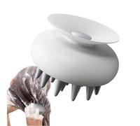 Brosse de massage du cuir chevelu - Brosse de massage en silicone pour le cuir chevelu - Brosse de massage pour le cuir chevelu - Masseur de tête avec grande ventouse - Rangement facile - Brosse