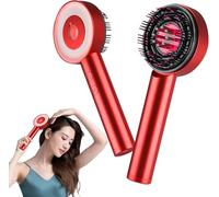 Brosse de Massage du Cuir Chevelu, Étanchéité IPX7 Masseur de Tête Électrique Multifonctionnel avec 3 Modes Fonctionnels et Lumière Rouge pour Détente du Cuir Chevelu Soins Capillaires Spa