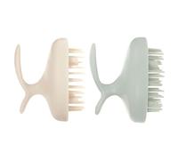 Brosse de Massage du Cuir Chevelu Poignée Hips Tpe, 2 Pièces | Usage Humide ou Sec, pour Salon, Réduit L’usage de Shampooing, Format Voyage Couleur Aléatoire