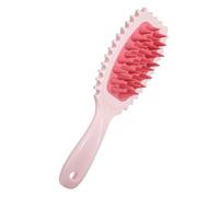 Brosse de massage du cuir chevelu pour cheveux secs et humides - Masseur du cuir chevelu - Brosse à shampooing à long manche - Outils de soins capillaires pour animaux domestiques