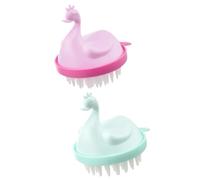 Brosse de Massage du Cuir Chevelu PP Tpe pour Shampoing, 2 Pièces | Usage Sec ou Mouillé, Mousse Riche, pour Adultes et Garçon et Filles, Bain Maison, Voyage Couleur Aléatoire