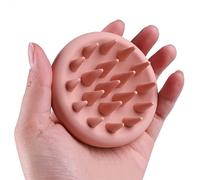 Brosse de massage du cuir chevelu Silicone Scalp Massager Brosse de massage de la tête Pour exfolier Et stimuler La croissance des cheveux Réduit les pellicules Brosse de massage（Rosa）