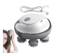 Brosse de massage du cuir chevelu - Utilisation sèche et humide - Massage de la tête pour la croissance des cheveux | Stimulateur de tête électrique avec 3 modes réglables - Activation folliculaire